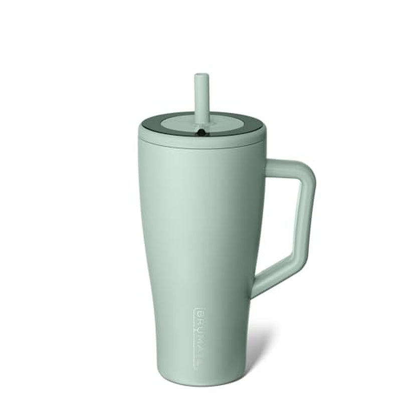 Era 40 Oz Tumbler with Handle and Straw | 100% Leakproof Insulated Water Bottle Tumbler with Lid and Flexible Softsip Straw | Made of Stainless Steel | Cup Holder Friendly | 40Oz (Mocha)