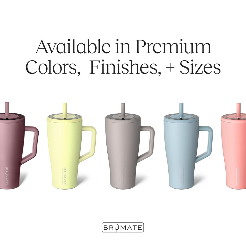 Era 40 Oz Tumbler with Handle and Straw | 100% Leakproof Insulated Water Bottle Tumbler with Lid and Flexible Softsip Straw | Made of Stainless Steel | Cup Holder Friendly | 40Oz (Mocha)