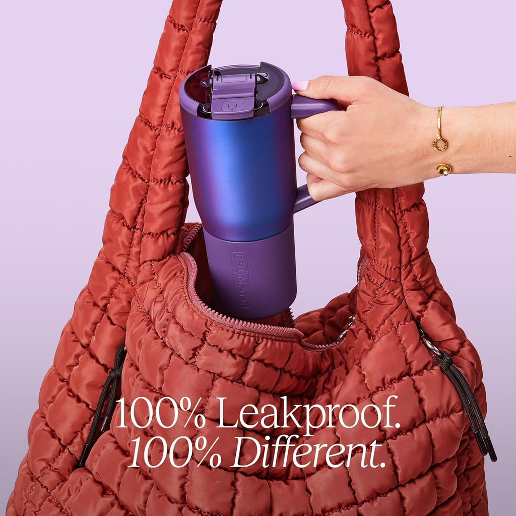 Müv - 25Oz 100% Leak Proof Insulated Coffee Mug with Handle & Lid - Stainless Steel Coffee Travel Mug - Double Walled Coffee Cup (Rose Taupe)