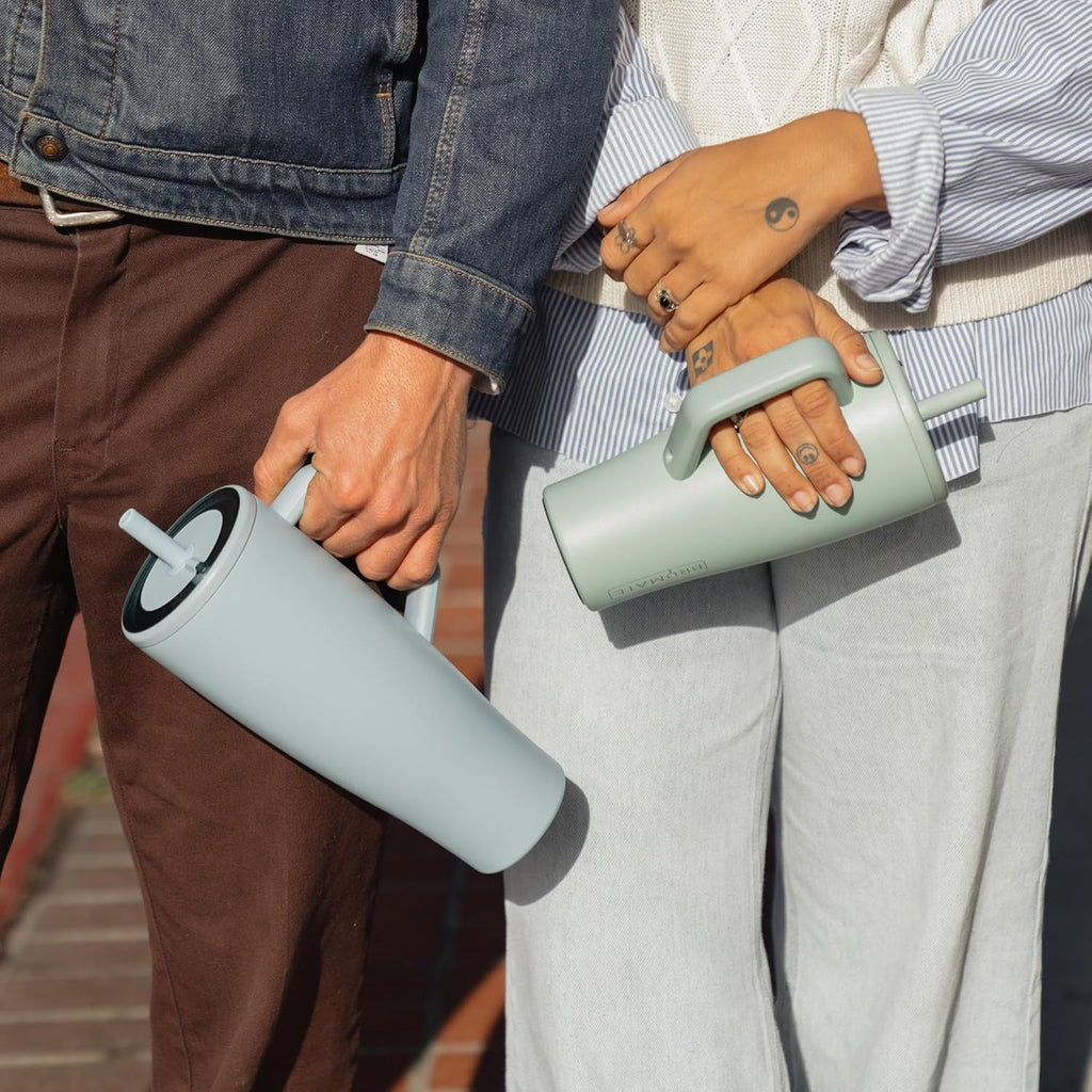 Era 40 Oz Tumbler with Handle and Straw | 100% Leakproof Insulated Water Bottle Tumbler with Lid and Flexible Softsip Straw | Made of Stainless Steel | Cup Holder Friendly | 40Oz (Mocha)