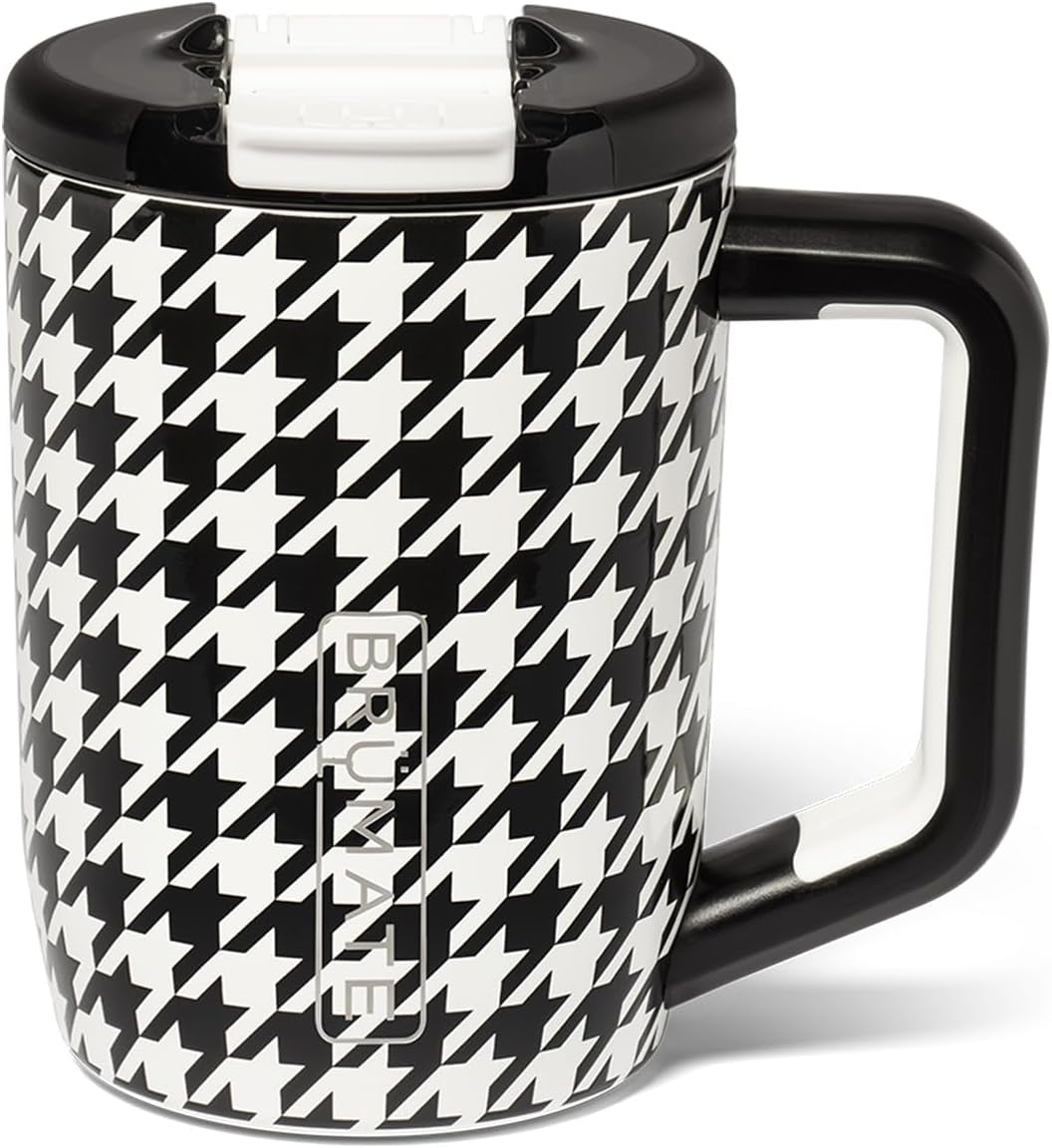 Müv - 15Oz 100% Leak Proof Insulated Coffee Mug with Handle & Lid - Stainless Steel Coffee Travel Mug - Double Walled Coffee Cup (Neon Pink)