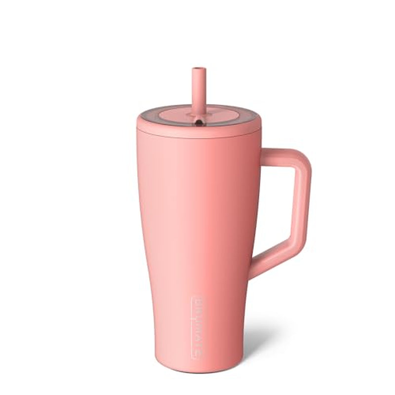 Era 40 Oz Tumbler with Handle and Straw | 100% Leakproof Insulated Water Bottle Tumbler with Lid and Flexible Softsip Straw | Made of Stainless Steel | Cup Holder Friendly | 40Oz (Mocha)