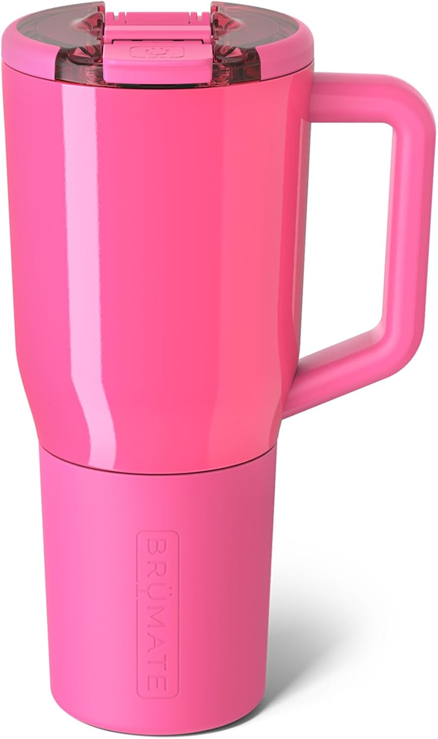 Müv - 25Oz 100% Leak Proof Insulated Coffee Mug with Handle & Lid - Stainless Steel Coffee Travel Mug - Double Walled Coffee Cup (Prickly Pear)