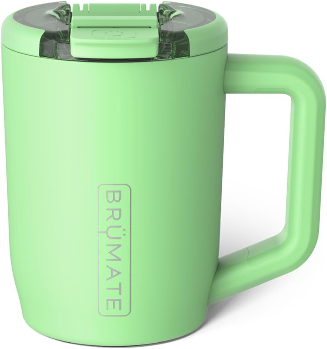 Müv - 15Oz 100% Leak Proof Insulated Coffee Mug with Handle & Lid - Stainless Steel Coffee Travel Mug - Double Walled Coffee Cup (Prickly Pear)