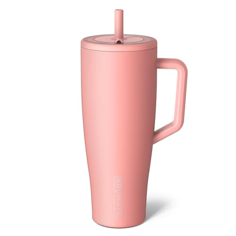 Era 40 Oz Tumbler with Handle and Straw | 100% Leakproof Insulated Water Bottle Tumbler with Lid and Flexible Softsip Straw | Made of Stainless Steel | Cup Holder Friendly | 40Oz (Mocha)